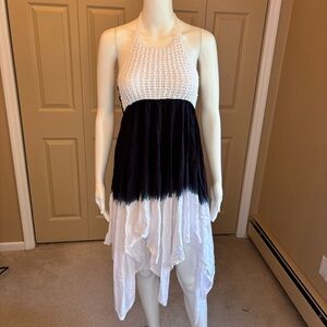 Black and White Halter Dress